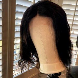 14" Human Hair Lace Front Wig w/Baby Hair Body Wav